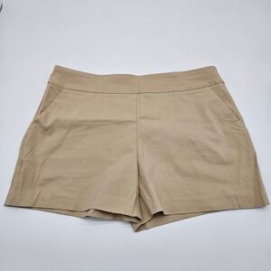 Time and Tru Women's Millennium 4 Inch Stretch Shorts Natural Tan XL 16-18